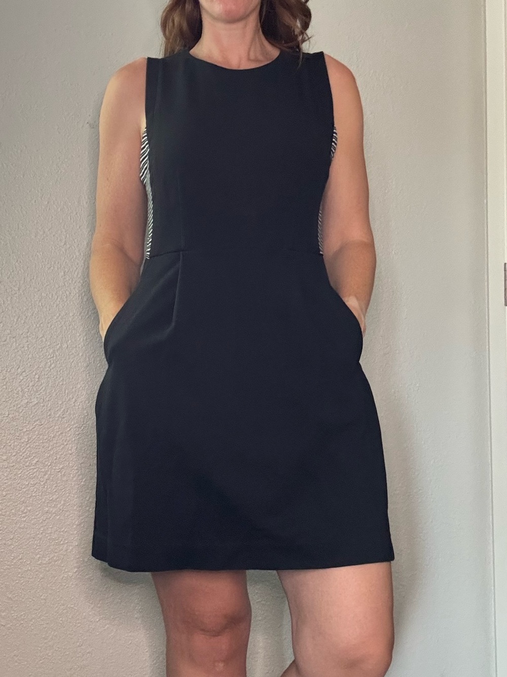Madewell Black and White Striped Mini Dress